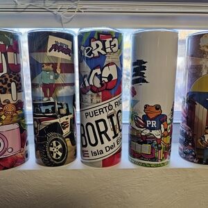 Colorful Graphic Tumblers Set